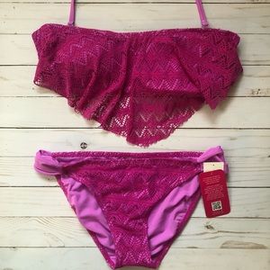 Hulu Honey Bandeau Bikini 👙 bottoms NWT